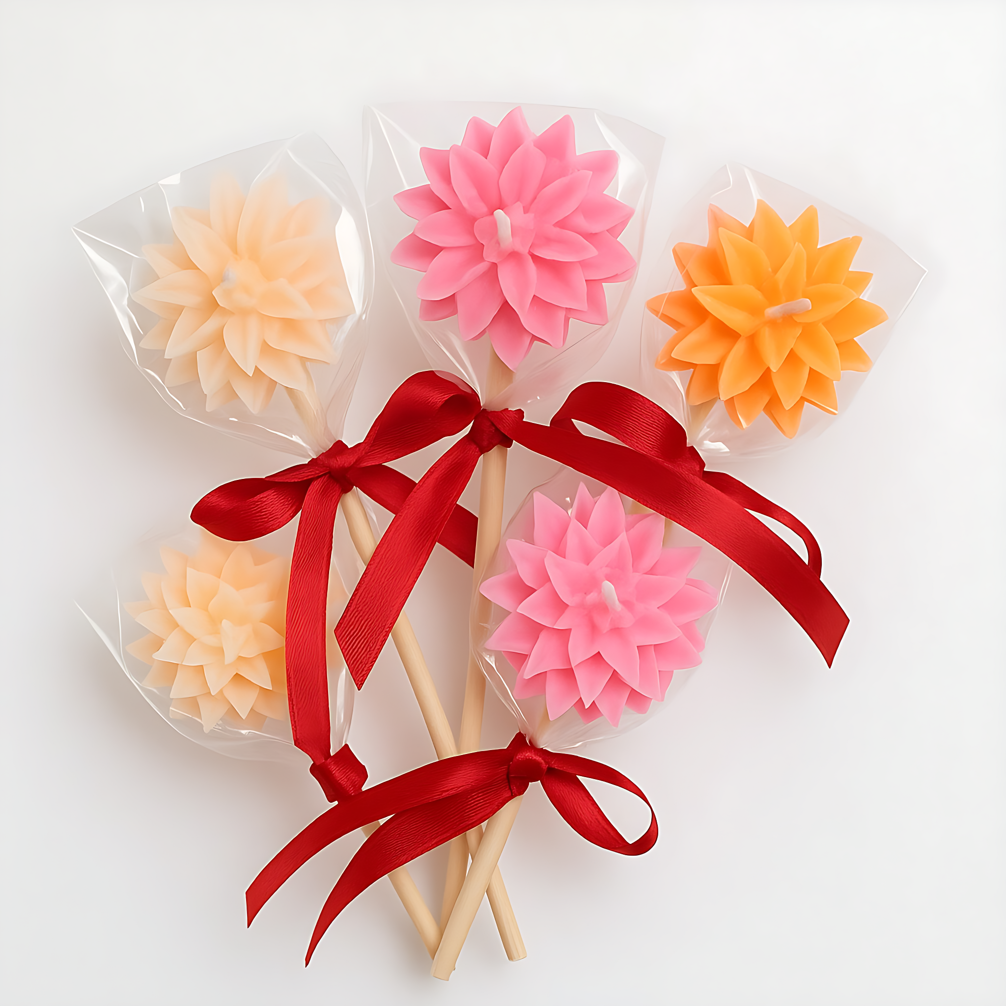 Floral blossom lollipop candles  - Scented & Aesthetic